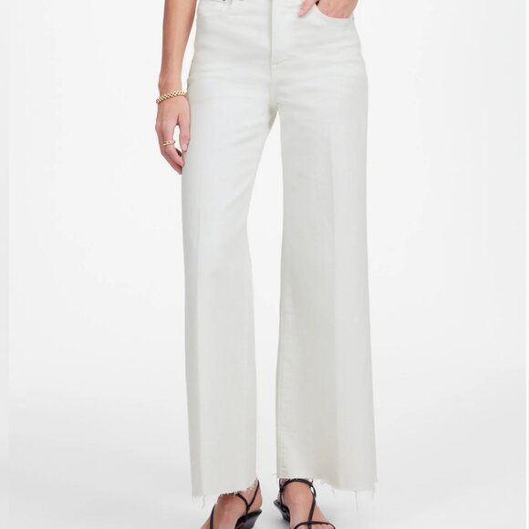 *NEW WITH TAG* Madewell Flared Wide-Leg Crop White Jeans Size 26 *NEW* - Picture 2 of 6